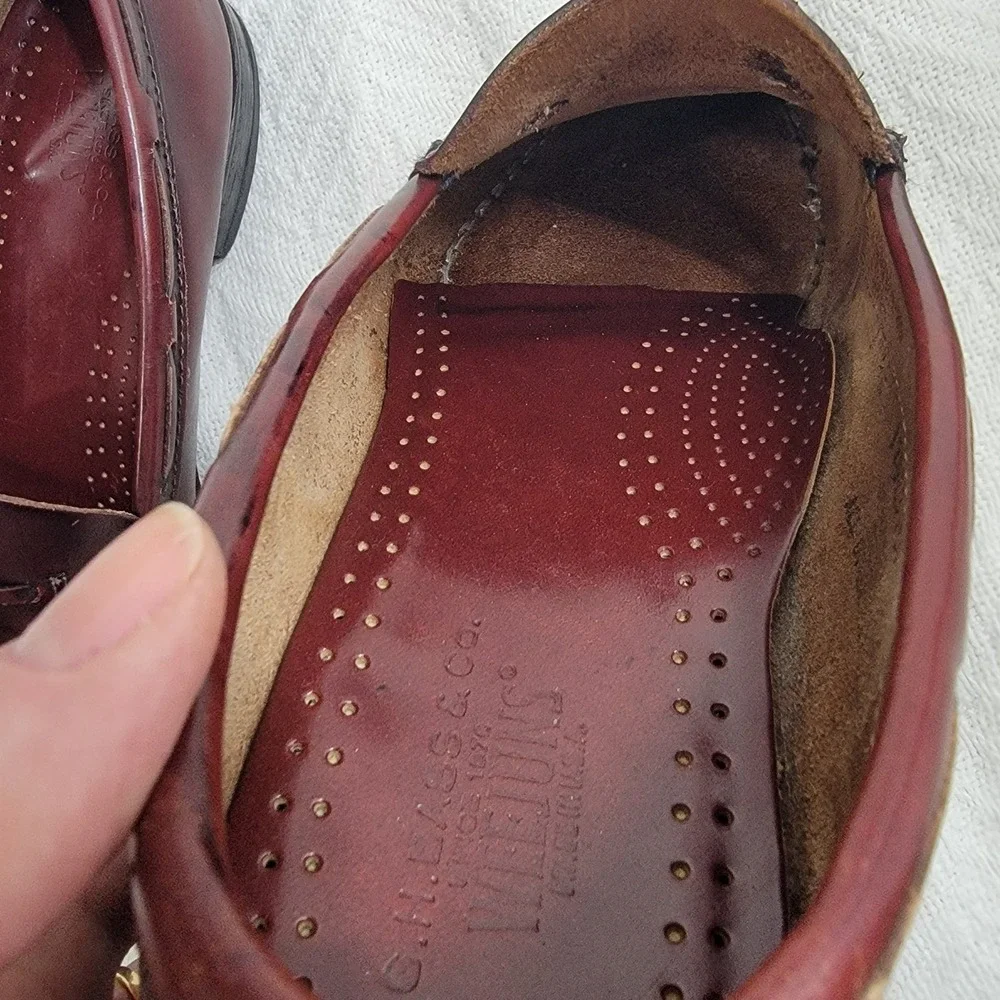 G.H. Bass‎ & Co Weejuns Layton Tassel Loafers Kiltie Burgundy Sz 10.5 E Made USA